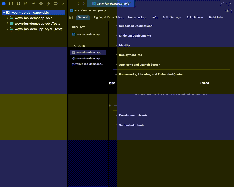 Add WOVN SDK to Xcode Project