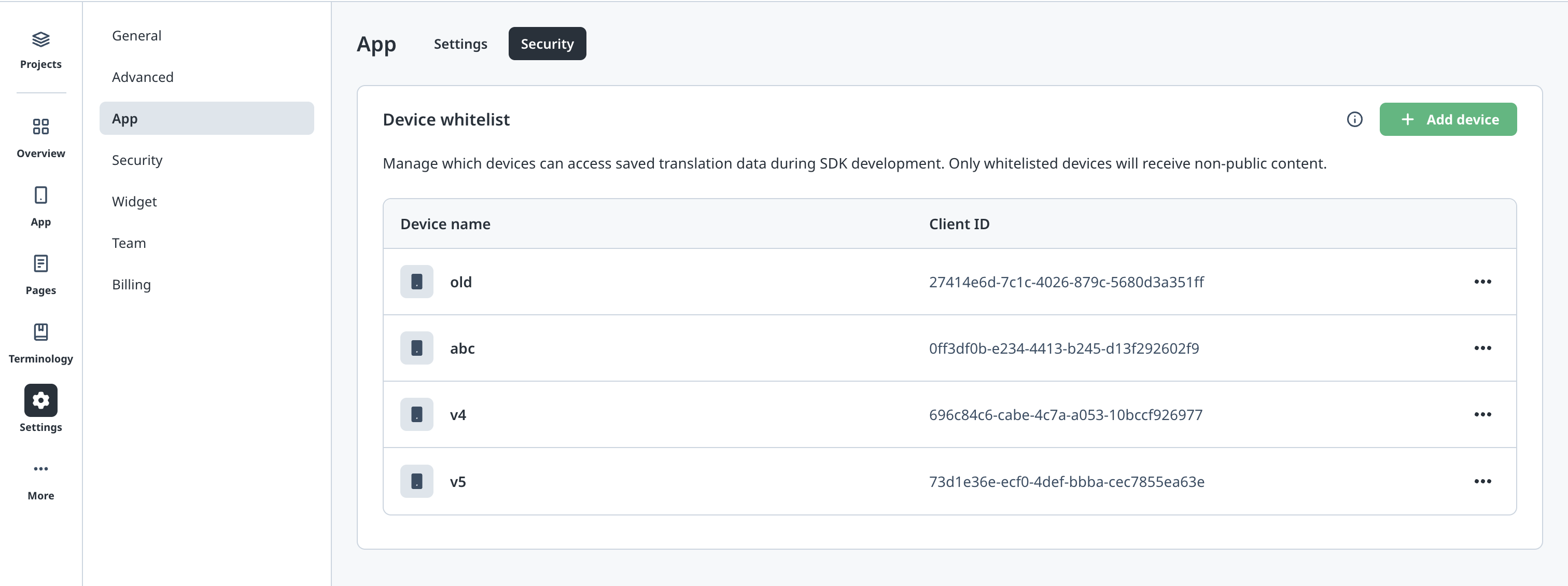 Register client ID
