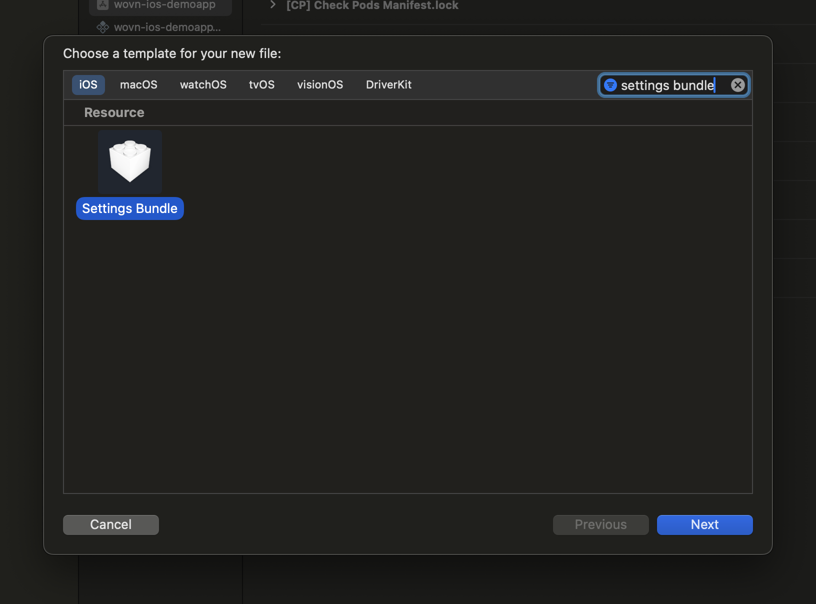 Create Settings Bundle